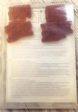 Load image into Gallery viewer, *Crafting for a cause - Stampin' up Seasonal Sentiments red cling stamp set of 4