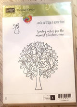 Load image into Gallery viewer, *Crafting for a cause - Stampin' up Partridge & Pear red rubber cling stamp - 4 piece