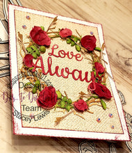 Load image into Gallery viewer, Dies ... to die for metal cutting die -  Long stem roses flower die set