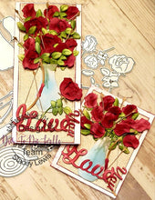Load image into Gallery viewer, Dies ... to die for metal cutting die -  Long stem roses flower die set
