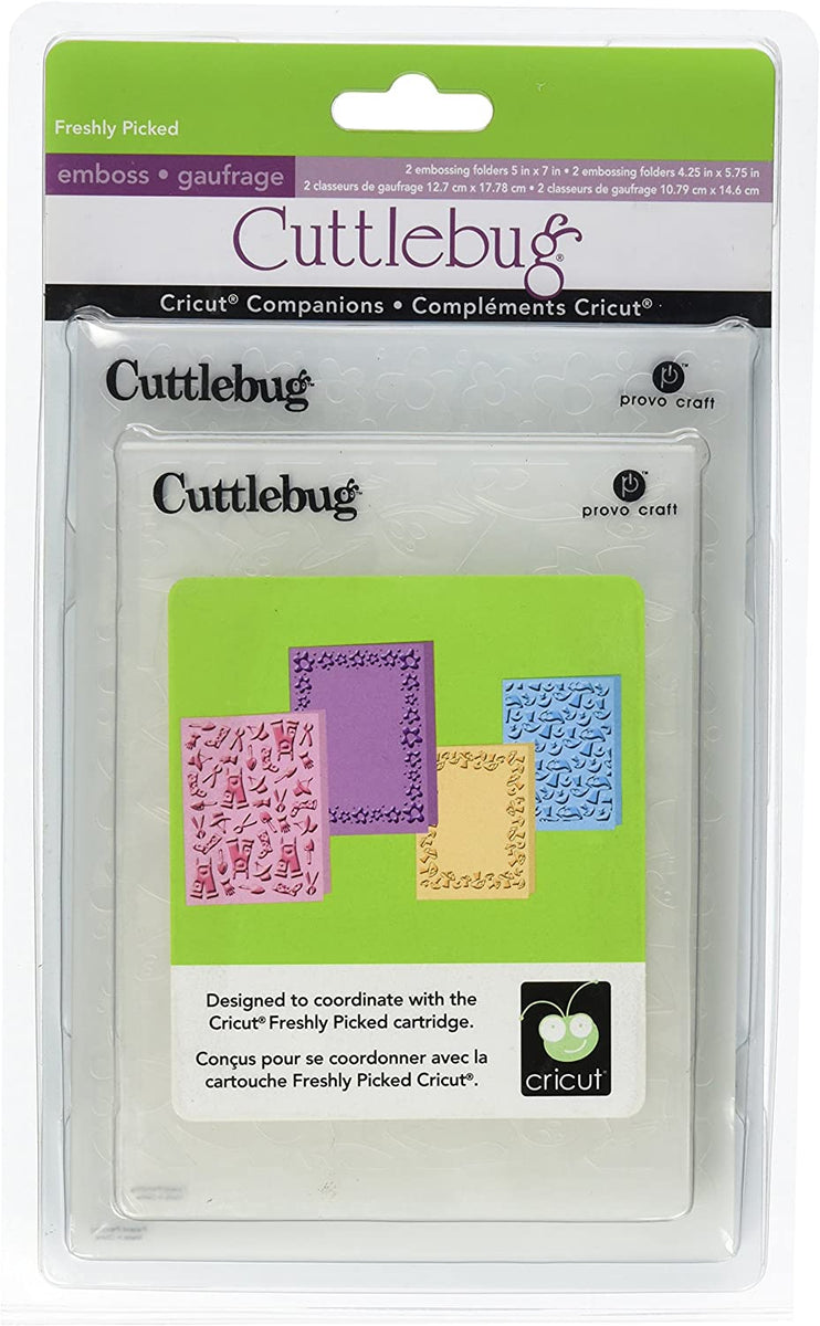 Cuttlebug Cricut companion embossing folder set - Freshly picked –  Diesto die for