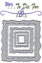 Load image into Gallery viewer, Monday dollar dies Dies ... to die for metal cutting die - Crazy stitch torn edge square