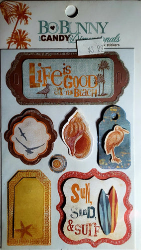 Bobunny press - dimensional sticker sheet - paradise stickers icandy