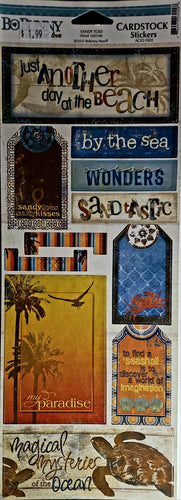 Bobunny press - cardstock sticker sheet - sandy toes