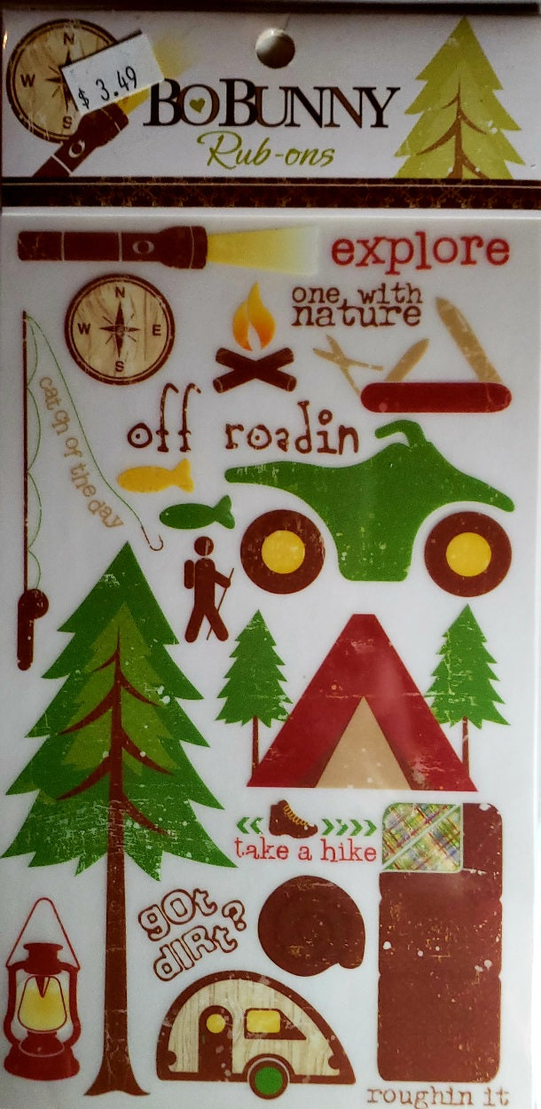 Bobunny press - rub on sheet - rub-ons one with nature