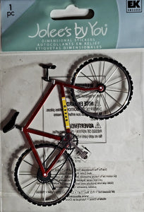 Jolee's Boutique Dimensional Sticker medium - red bicycle bike