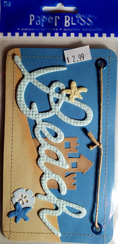 Paper bliss -  Dimensional Sticker - beach tag
