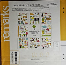 Load image into Gallery viewer, AC - American crafts - ReMarks sticker sheet book - backyard transparent accents