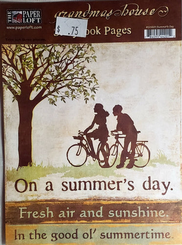 The Paper Loft  - cut out sheet - Grandmas house storybook pages summer days