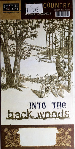 The Paper Loft  - cut out sheet - back country story tellers back woods