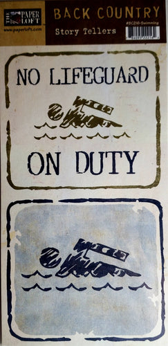 The Paper Loft  - cut out sheet - back country story tellers swimming