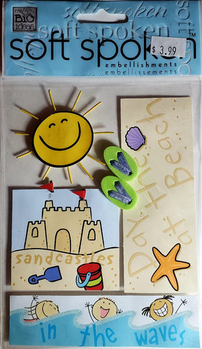 Me and my big ideas MAMBI - 1 dimensional sticker sheets - soft spoken a kids day at the beach