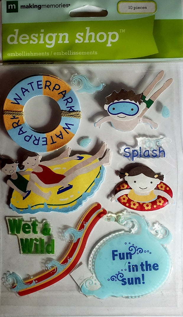 Making Memories - design shop dimensional sticker - waterpark places ...