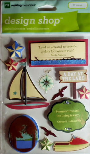 Making Memories - design shop dimensional sticker - places at the lake