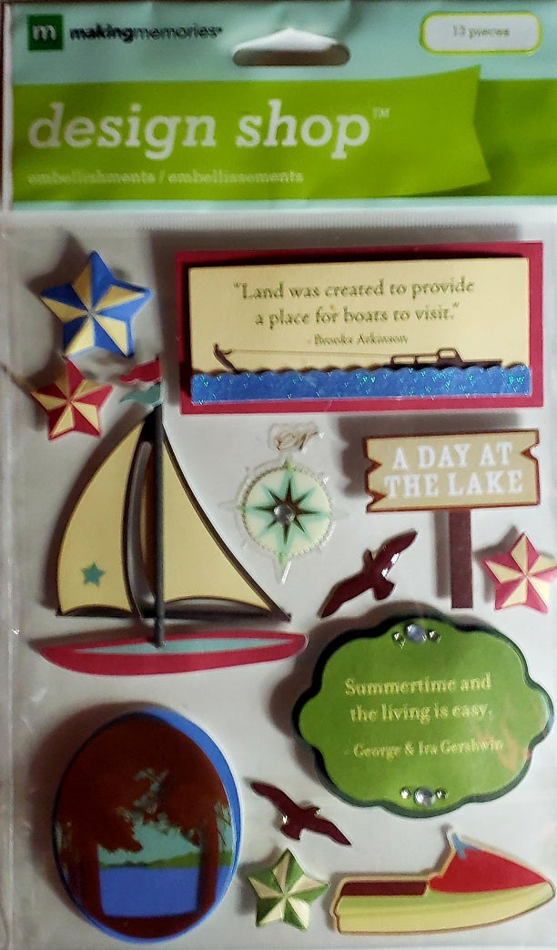 Making Memories - design shop dimensional sticker - places at the lake