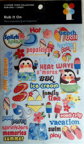 Imaginisce - rub it on - a shore thing beach images