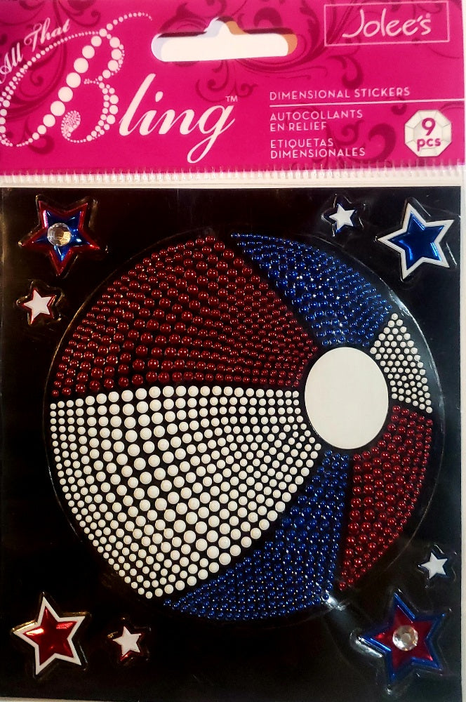 Jolee's Boutique Dimensional Sticker medium -  All that bling beach ball