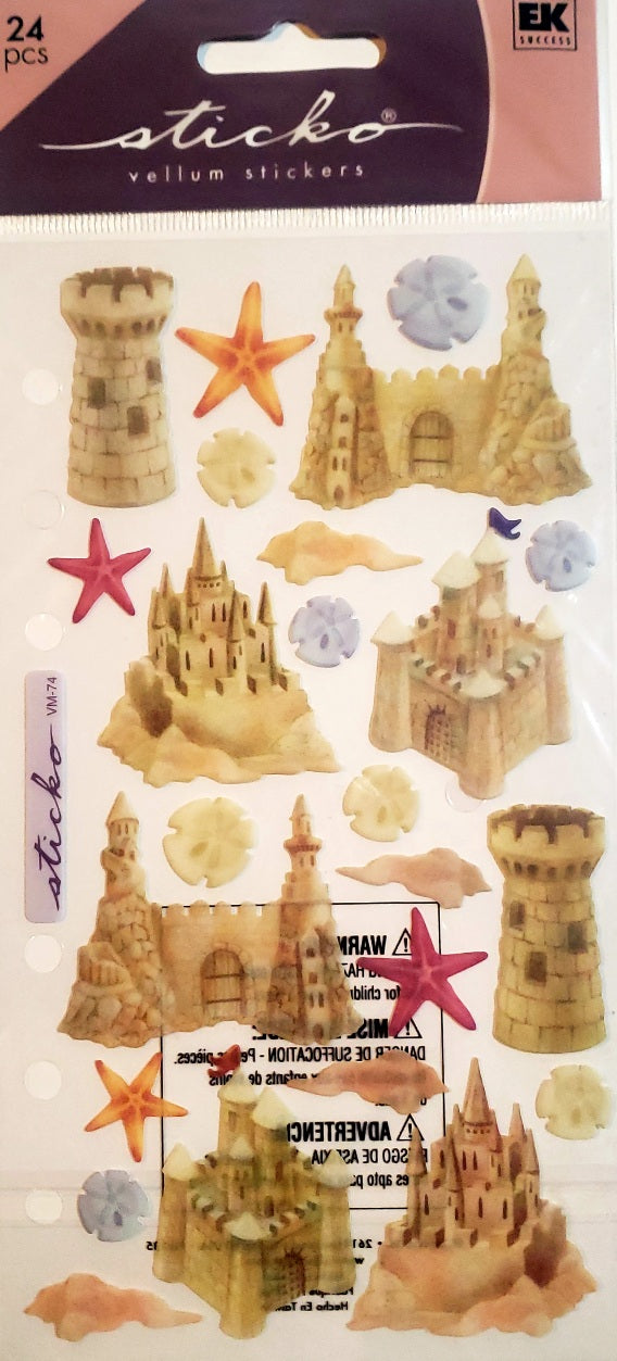 Sticko  - flat sticker sheets -  sandcastle