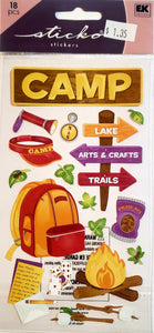 Sticko  - flat sticker sheets -  camp