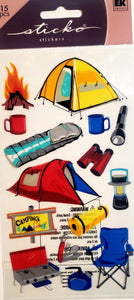 Sticko  - flat sticker sheets -  camping 2