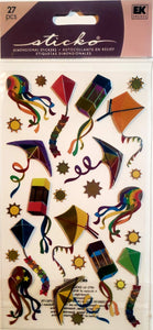 Sticko  - dimensional sticker sheets -  kite flying
