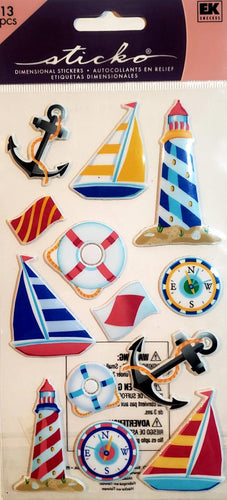 Sticko  - dimensional sticker sheets -  nautical life