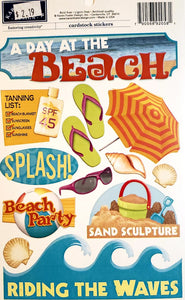 Karen Foster - cardstock sticker sheet - beach