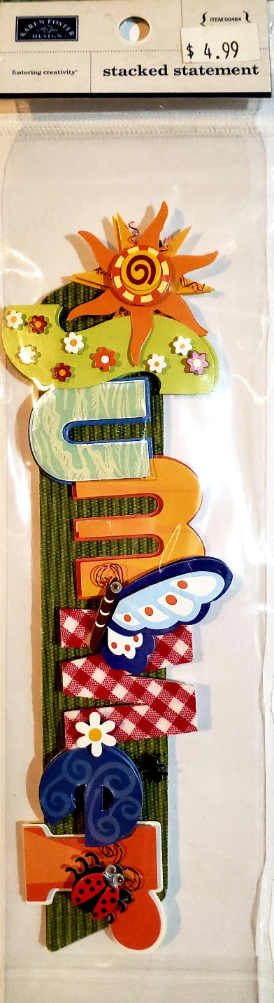 Karen Foster - stacked stickers sentiments - summer title