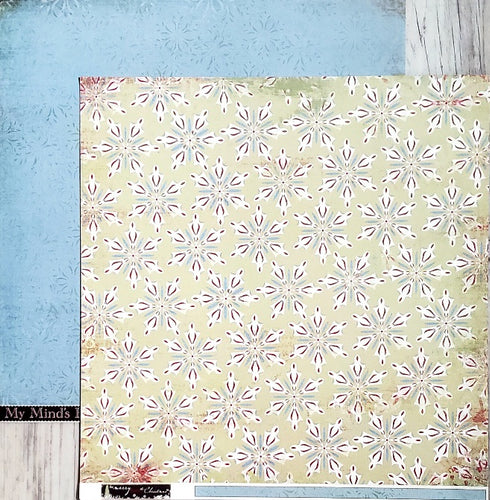 MME My minds eye  - double sided paper cardstock 12 x 12 - The Merry days of Christmas All holiday shimmer