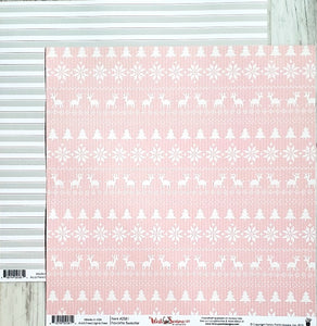 Fancy Pants -  double sided paper cardstock 12 x 12 - wish season - favorite sweater