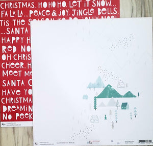 Pink fresh - double sided cardstock 12 x 12 - Christmas wishes winter joy