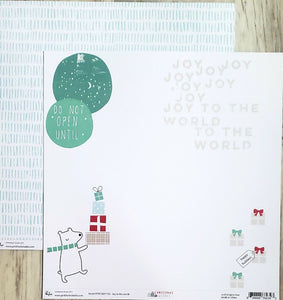 Pink fresh - double sided cardstock 12 x 12 - Christmas wishes joy to the world