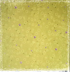 Little yellow bicycle  - double sided cardstock 12 x 12 - Christmas delight peppermint mix