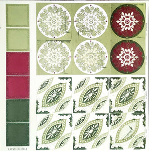 Little yellow bicycle  - double sided cardstock 12 x 12 - Christmas magic collection make a photo ornamnet kit sheet