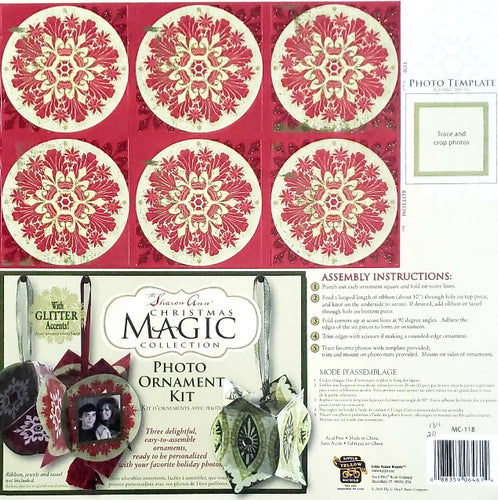 Little yellow bicycle  - double sided cardstock 12 x 12 - Christmas magic collection make a photo ornamnet kit sheet