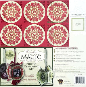 Little yellow bicycle  - double sided cardstock 12 x 12 - Christmas magic collection make a photo ornamnet kit sheet