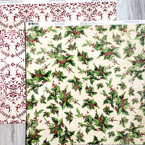 Bobunny press - double sided paper sheet 12 x 12 - St. Nick noel