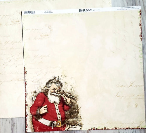 Bobunny press - double sided paper sheet 12 x 12 - St. Nick