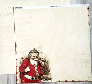 Bobunny press - double sided paper sheet 12 x 12 - St. Nick