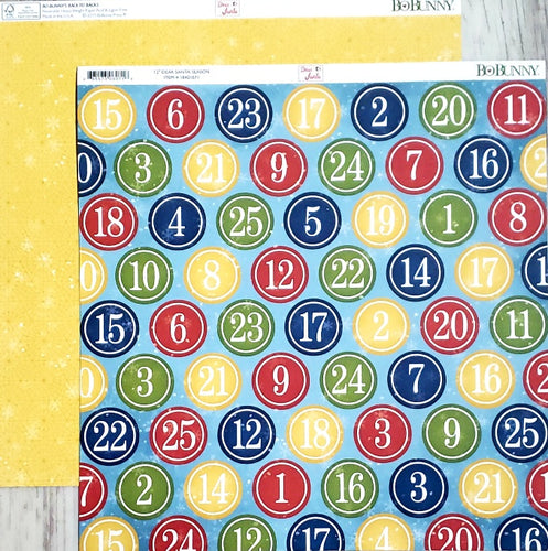 Bobunny press - double sided paper sheet 12 x 12 - Dear Santa Season