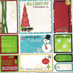 Bobunny press - double sided paper sheet 12 x 12 - tis the season cut outs