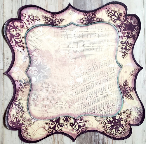 Bobunny press - paper sheet 12 x 12 - snowy serenade prelude die cut glitter