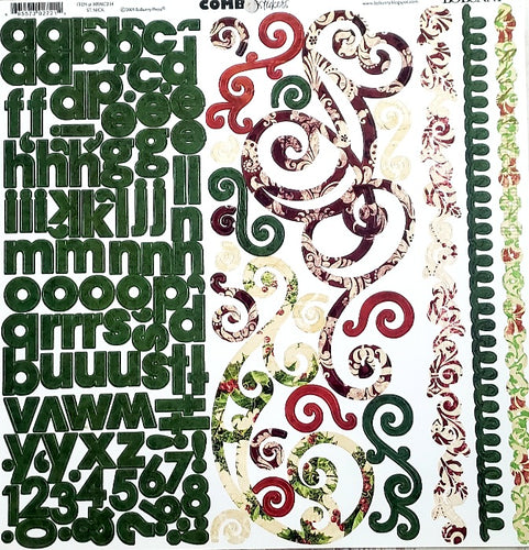 Bobunny press - cardstock sticker sheet 12 x 12 - St. NICK combo