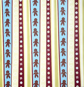 Karen Foster single Sided card stock paper 12 x 12 - Christmas cooking stripe