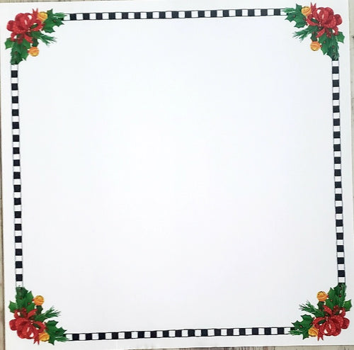 Karen Foster single Sided card stock paper 12 x 12 - Christmas pine corners