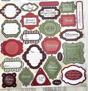 Creative Imaginations Samantha Walker -  cardstock punchout sheet 12" x 12" - Christmas treats