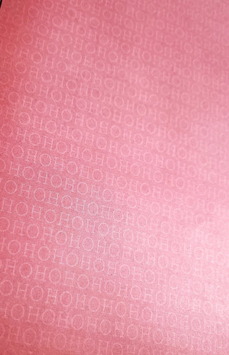 Karen foster single Sided cardstock paper 12 x 12 - Ho Ho Ho pink/red words - Christmas