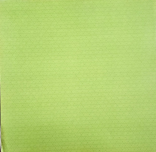 Karen foster single Sided cardstock paper 12 x 12 - Ho Ho Ho green words - Christmas