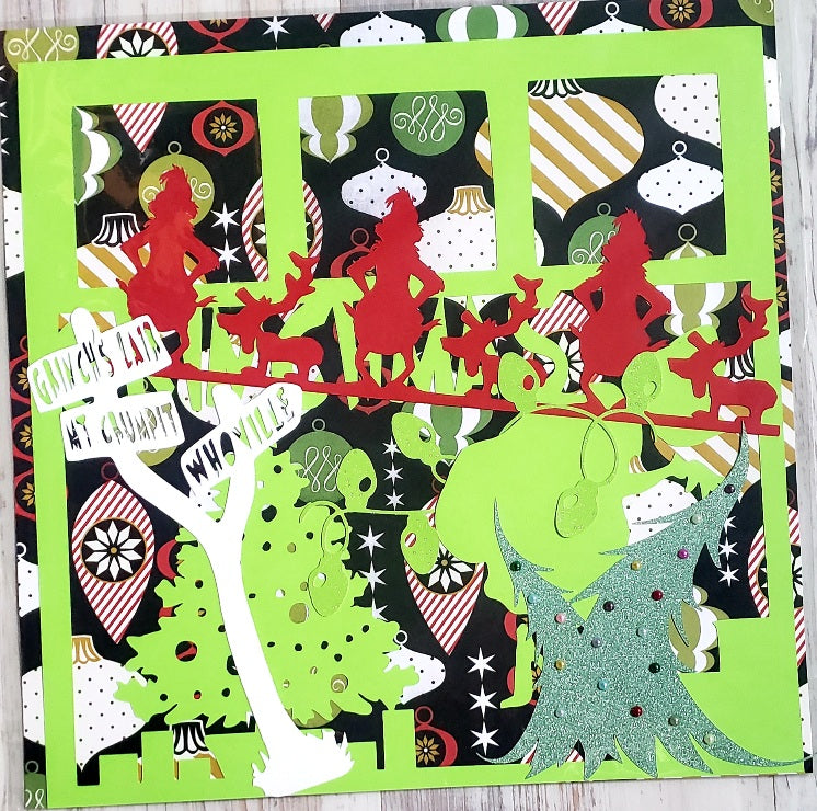 Grinch laser cut paper pack / die cuts  12