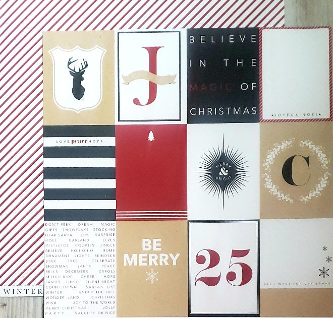 Teresa Collins Design - double sided paper 12 x 12 - winter cards